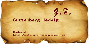 Guttenberg Hedvig névjegykártya